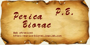 Perica Biorac vizit kartica